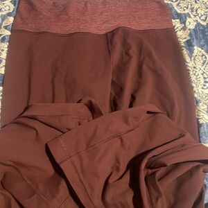 LULULEMON maroon bell bottom leggings